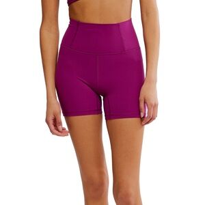 NWT Free People Movement Never Better Bike Shorts in Mystic Magenta. Sz L
